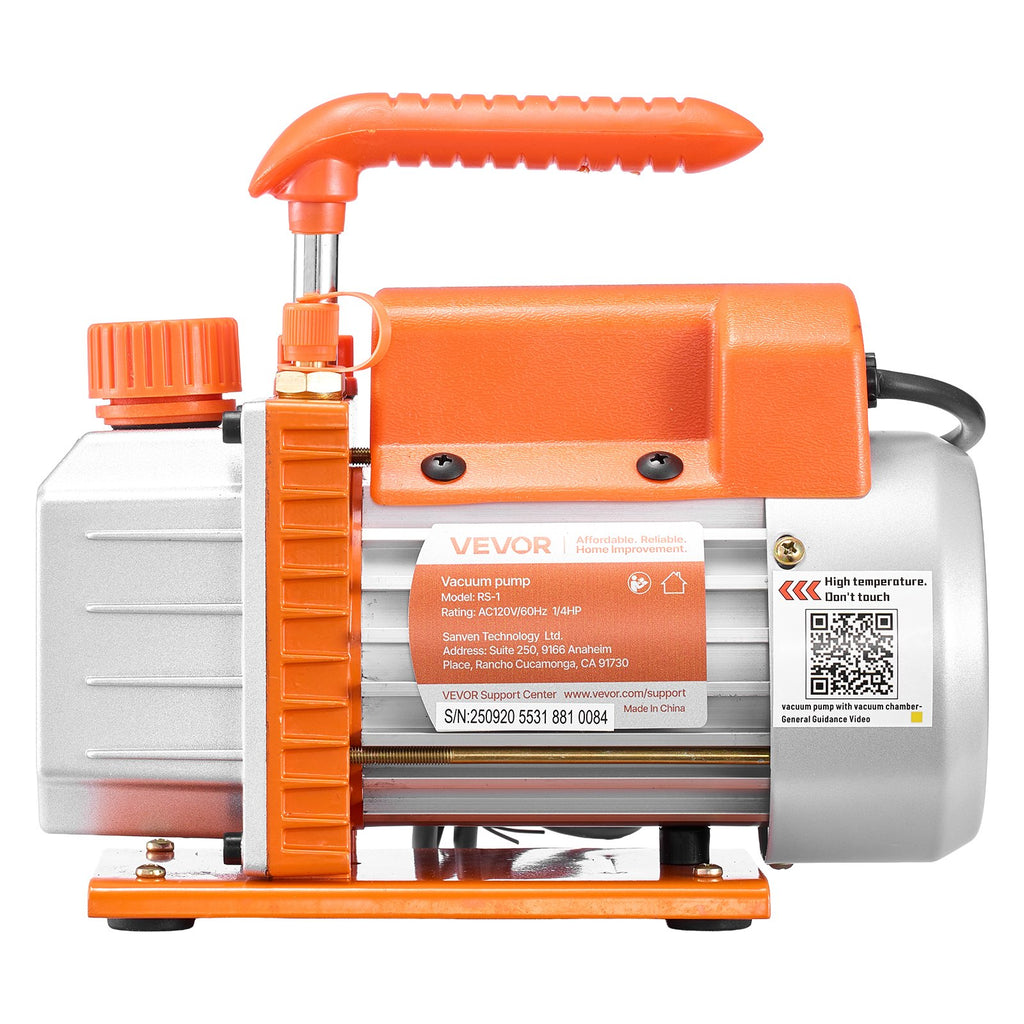 VEVOR 11.36 L Vacuum Chamber with Pump, 3.5 CFM 99 L/min, Single Stage Vacuum Pump, Stainless Steel Degassing Chamber Kit, Tempered Glass Lid, 1.5 m Hose, for Stabilizing Wood Degassing Silicone Resin