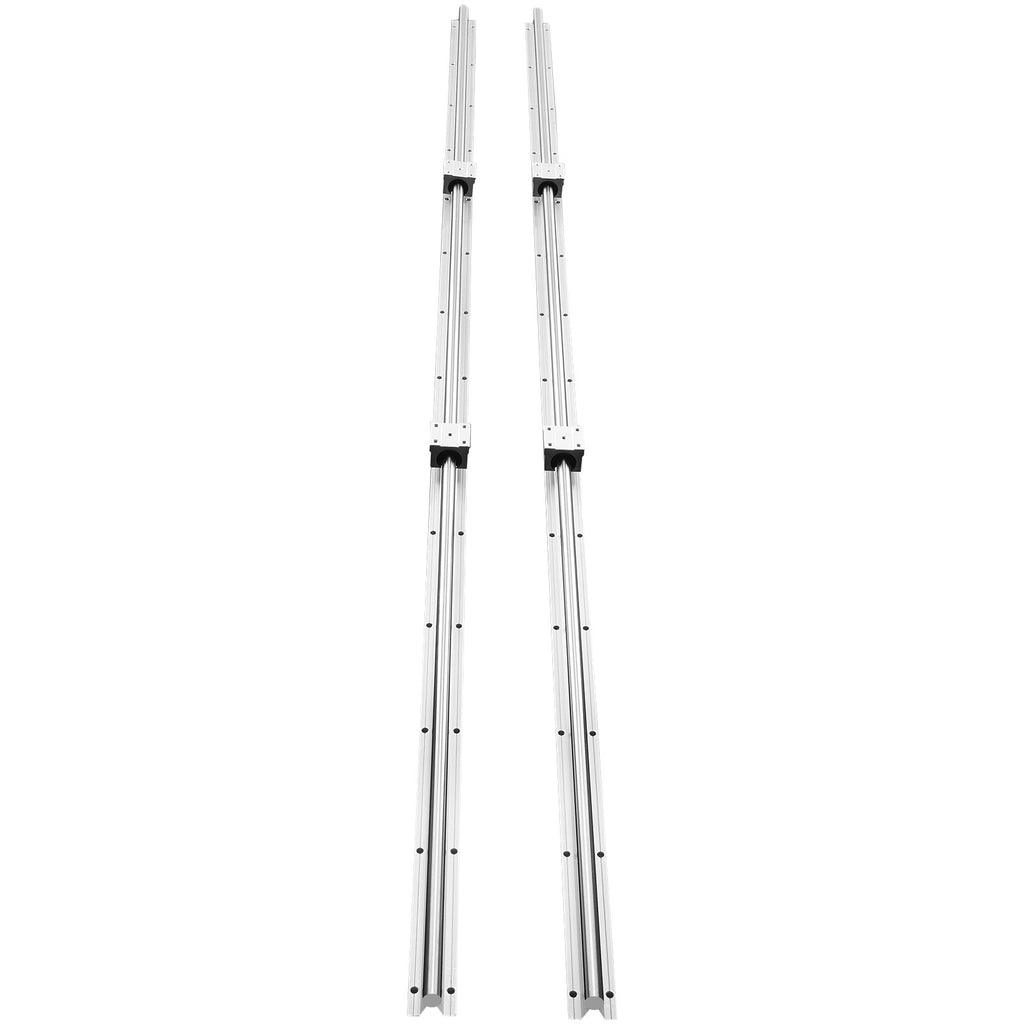 VEVOR Linear Guide Rail Set, SBR20 1800mm, 2 PCS 70.9 in/1800 mm SBR20 Guide Rails and 4 PCS SBR20UU Slide Blocks, Linear Rails and Bearings Kit for Automated Machines DIY Project CNC Router Machines