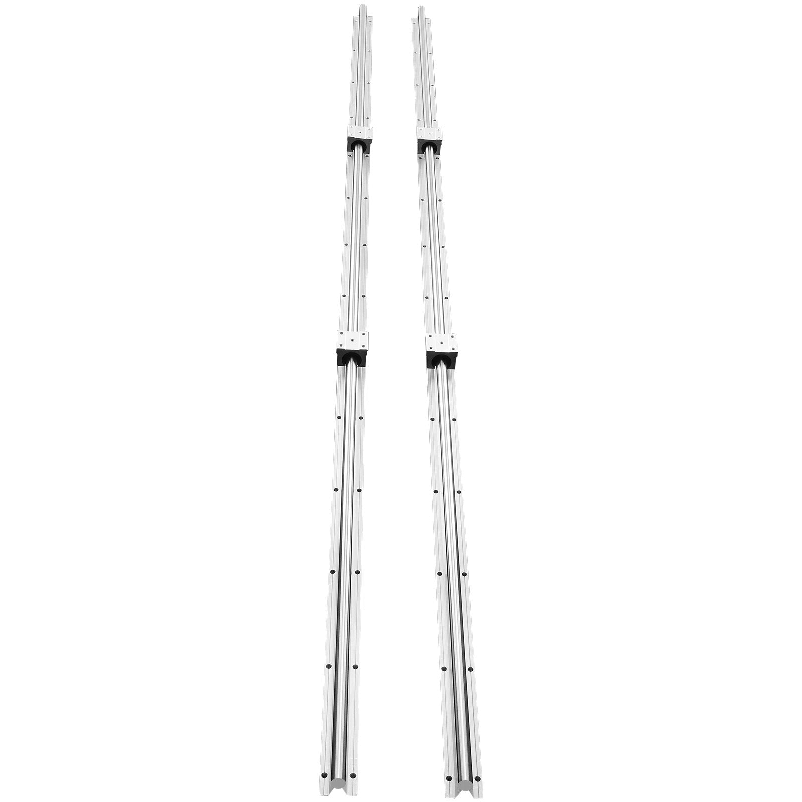 VEVOR Linear Guide Rail Set, SBR20 1800mm, 2 PCS 70.9 in/1800 mm SBR20 Guide Rails and 4 PCS SBR20UU Slide Blocks, Linear Rails and Bearings Kit for Automated Machines DIY Project CNC Router Machines