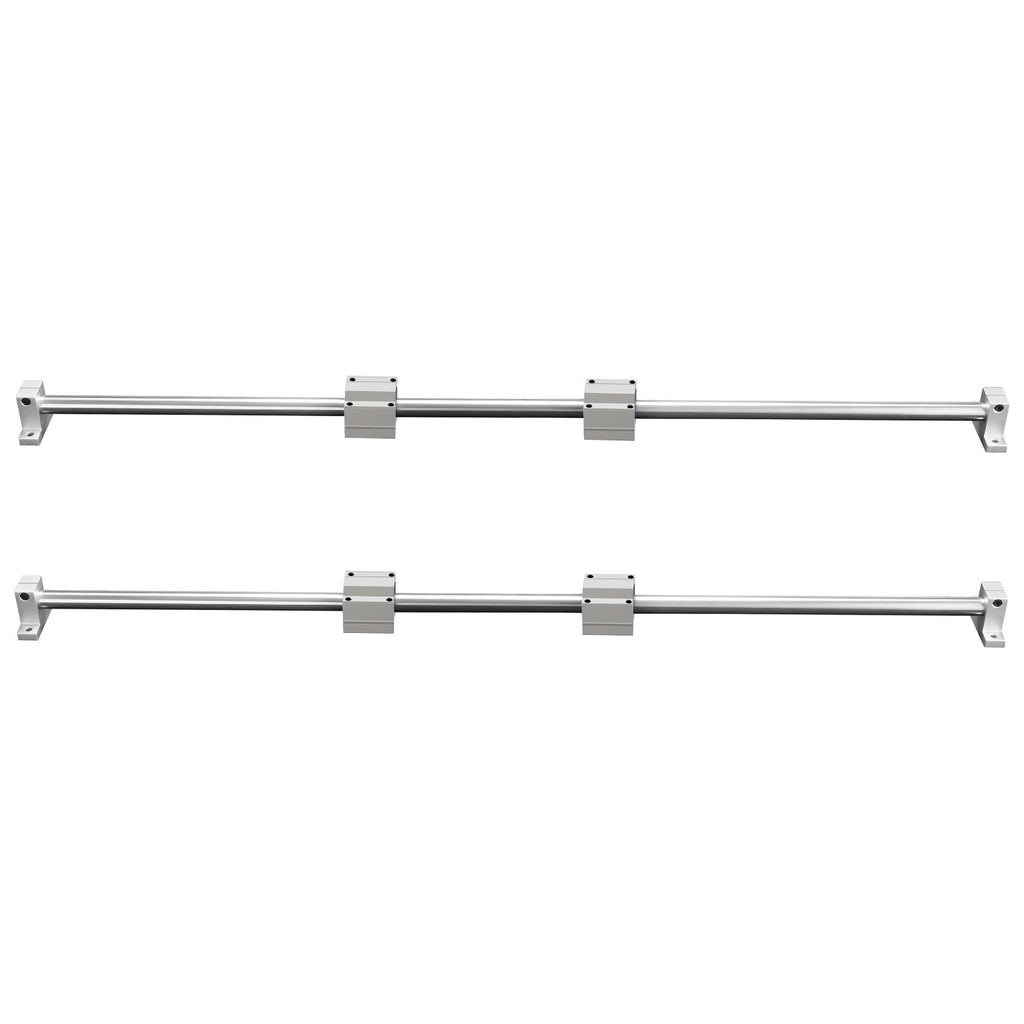 VEVOR Linear Guide Rail Set, SFC20 1200mm, 2 PCS 47.2 in/1200 mm SFC20 Guide Rails 4 PCS SC20 Slide Blocks 4 PCS Rail Supports, Linear Rails and Bearings Kit for Automated Machines CNC DIY Project
