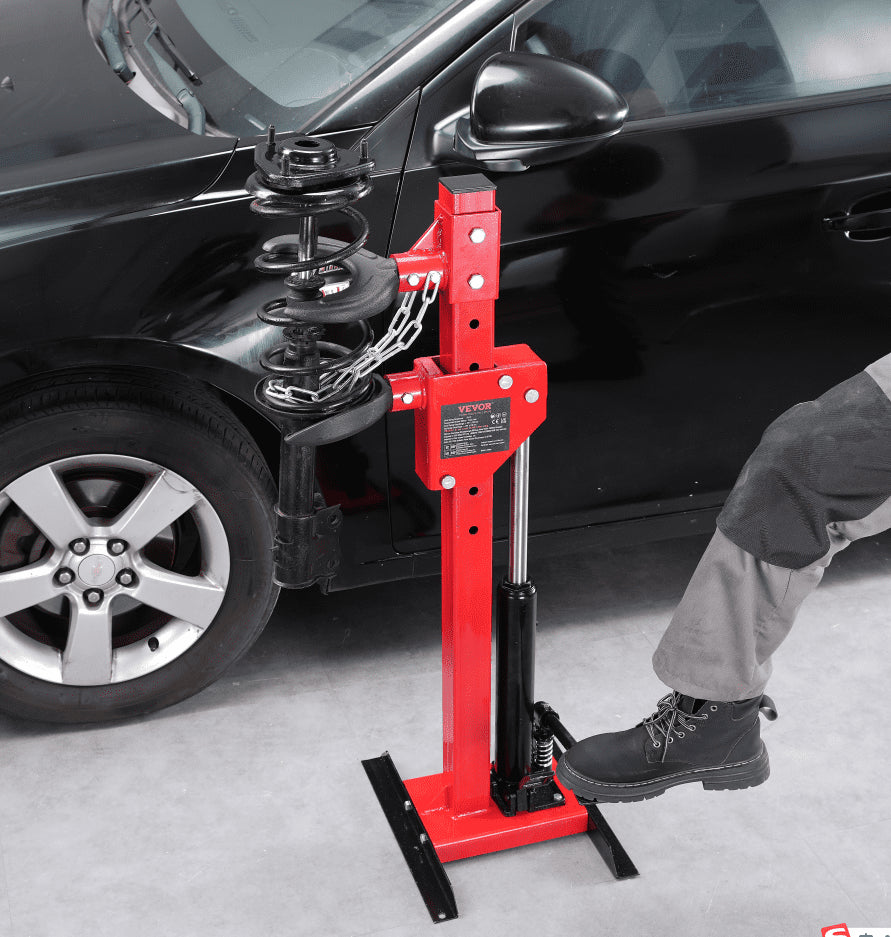 VEVOR Strut Spring Compressor, 4.5 Ton/9920 LBS Hydraulic Jack Capacity, 1 Ton Rated Compression Force, Auto Strut Coil Spring Compressor Tool, Hydraulic Spring Compressor for Strut Spring Removing