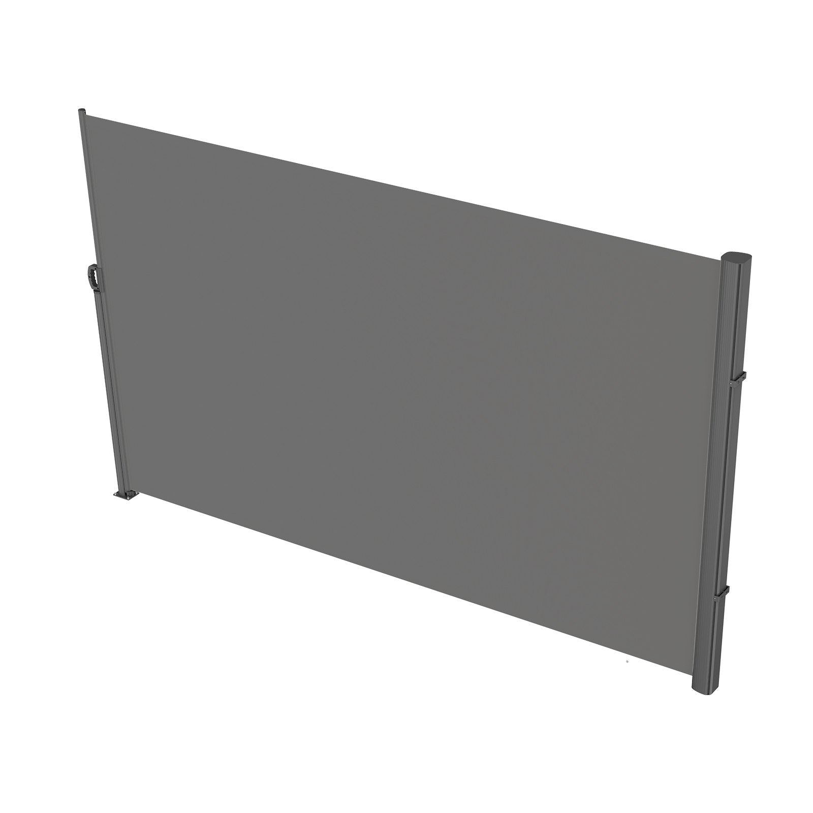 VEVOR Retractable Side Awning, 160X300m Aluminum Outdoor Privacy Screen, 280g Polyester Water-proof Retractable Patio Screen, UV 30+ Room Divider Wind Screen for Patio, Backyard, Balcony, Gray