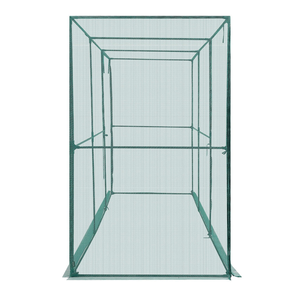 VEVOR Crop Cage, 3.56 x 1.2 x 1.94 m Plant Protection Tent with Zippered Door, Wind-Resistant Tall Crop Cage, Easy to Install, Outdoor Raised Bed Cover, Tomato Plant Netting for Garden Patio Lawn