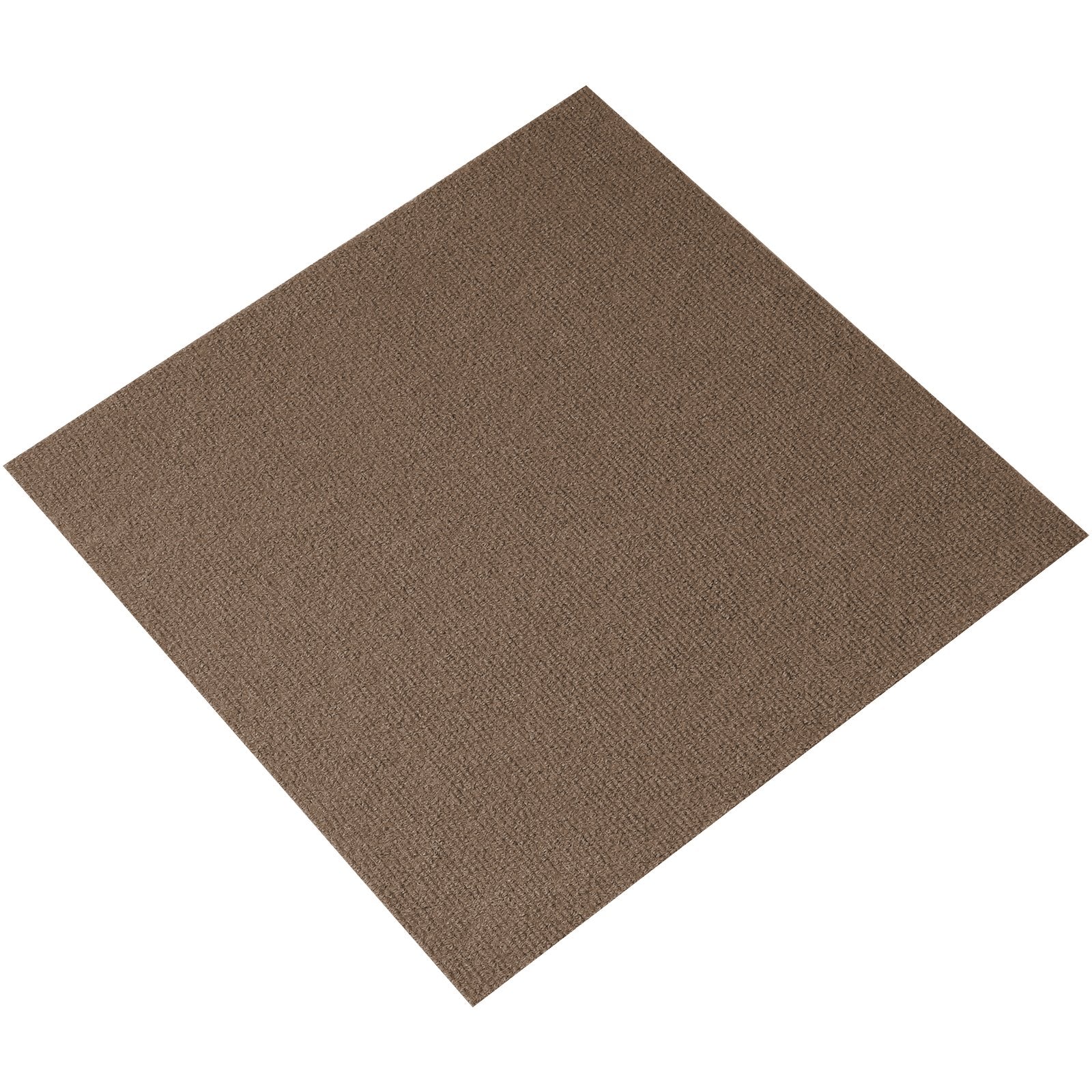 VEVOR Carpet Tiles Peel and Stick, Squares Self Adhesive Carpet Floor Tile, Soft Padded Carpet Tiles, Easy Install DIY for Bedroom Living Room Indoor Outdoor (10 Tiles, Dark Brown)