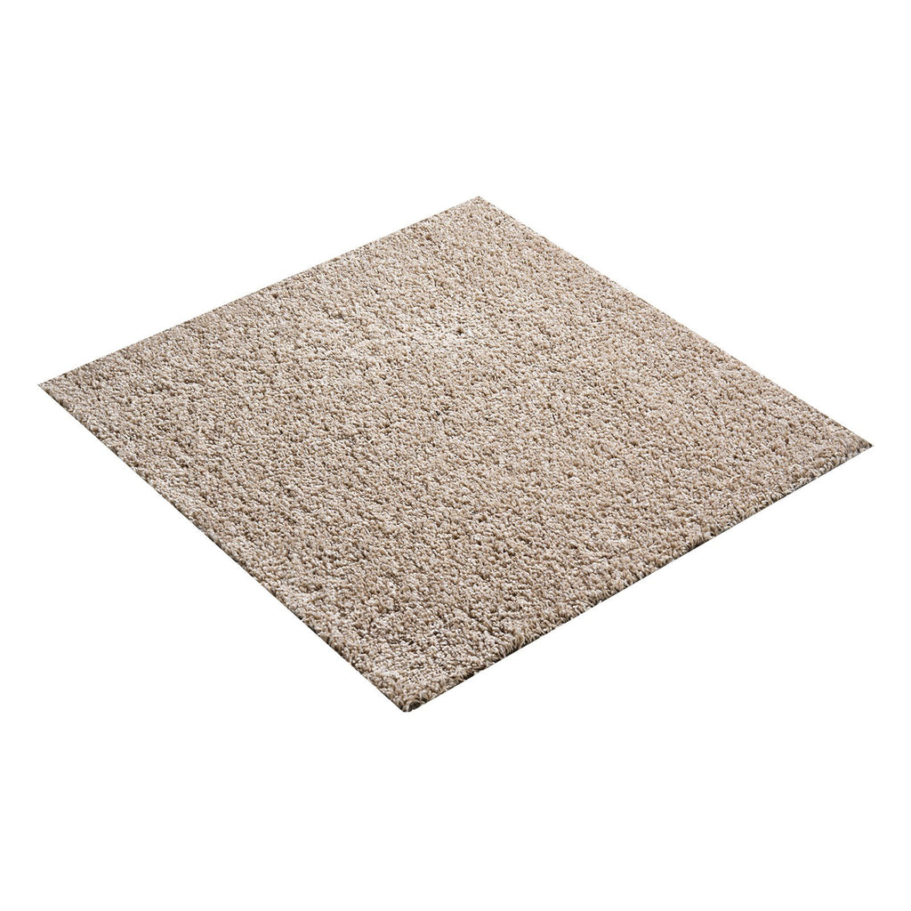 VEVOR Carpet Tiles 457x457 mm, 10 Pack Carpet Square Rug Detachable & Damage-free, Self Adhesive Home Floor Soft Plush Padded for 2.1㎡ Coverage, Easy DIY for Living Room & Bedroom, Light Brown