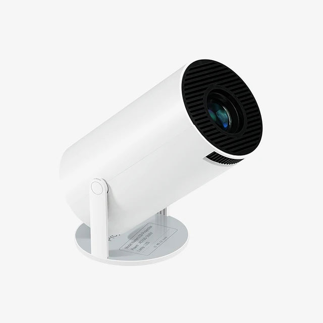 Mini 4K DH Portable Wireless Projector Companion for Home Theater Presentations and Outdoor Cinema, HY300, Android 11.0, 720P, 1080P, 4K, 200ANSI, BT5.0, Adjustable Projection Angle
