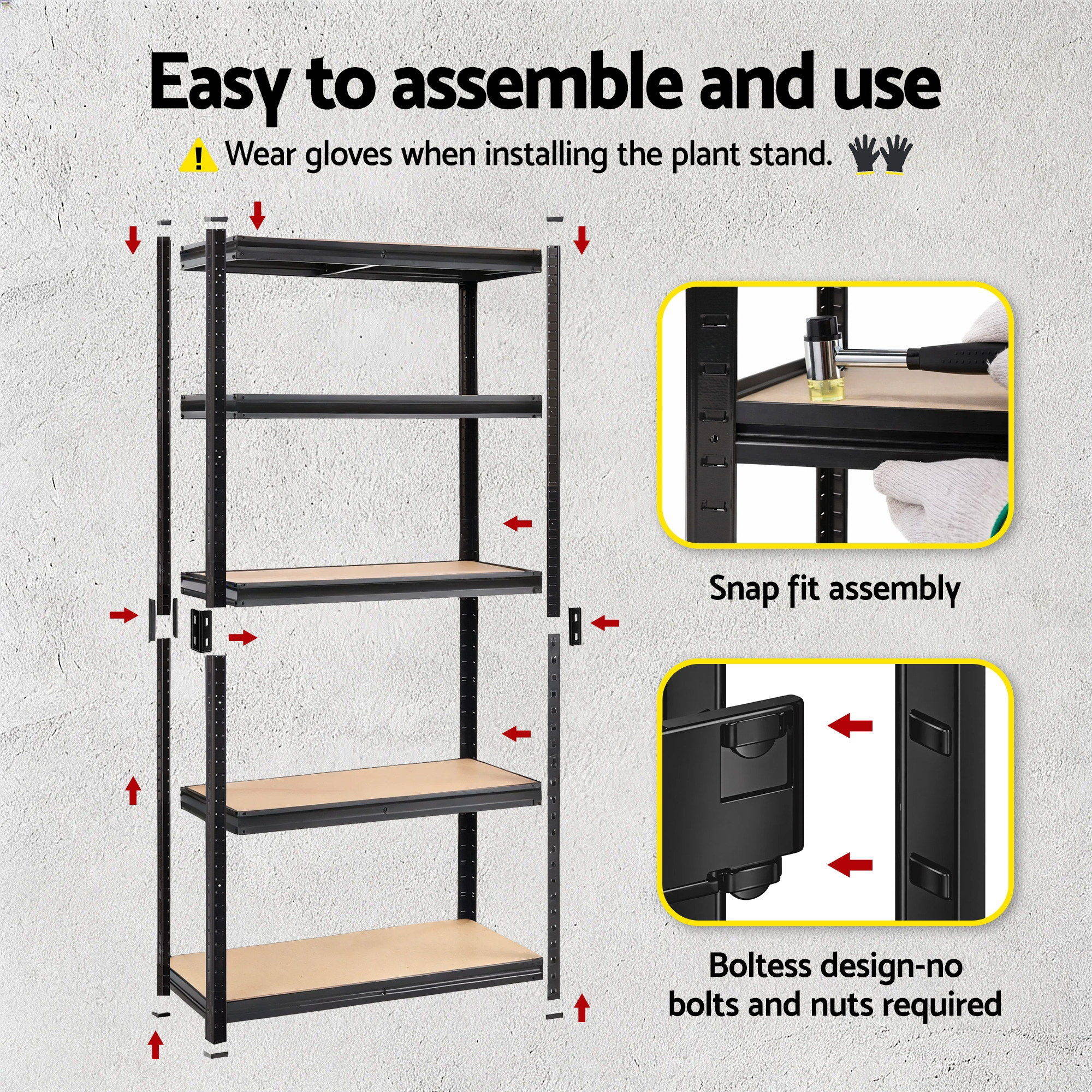 Giantz Garage Shelving 1.5X0.7m Warehouse Shelves Storage Rack Pallet Racking