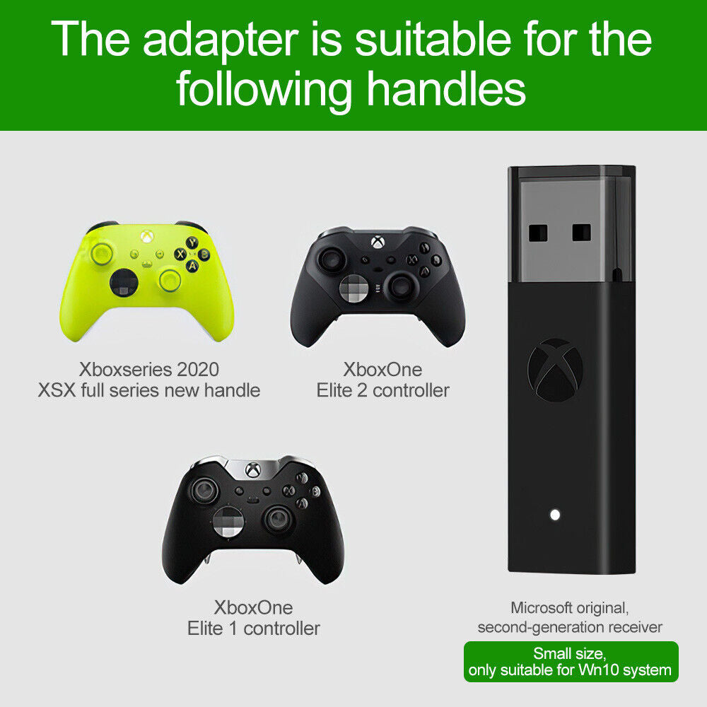 2Nd Generation Wireless Receiver Adapter for XBOX ONE Game Controller WIN 10