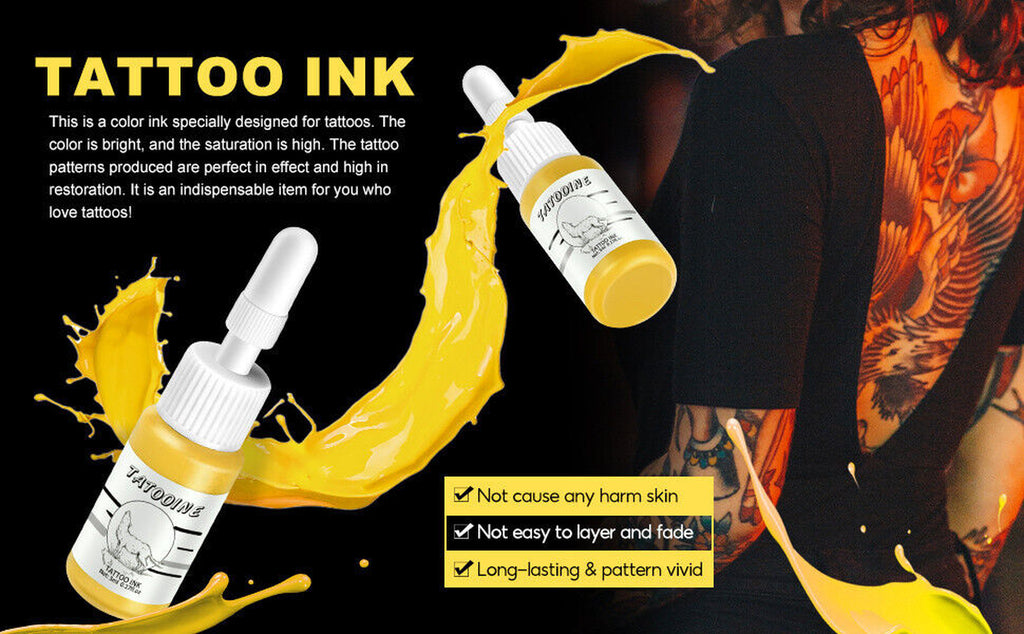 Tattoo Kit Gun Rotary Tattoo Machine Pen Tattoo Power Supply Set 14 Inks