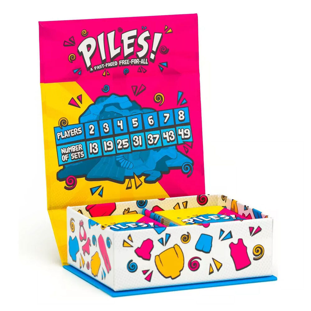 Family Kids Board Game Pilesa Fast-Paced Free-For-All Piles Card Games Age 8+