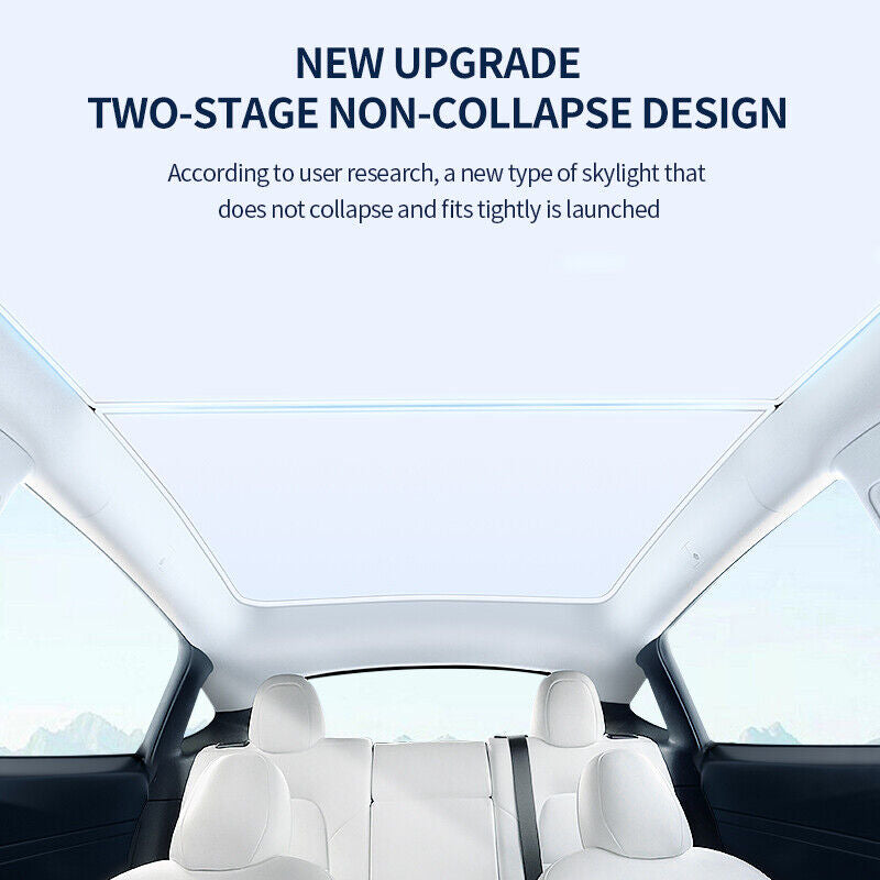 Tesla Model Y Sunshade Sun Roof Shade Sunroof UV Film Window Cover Ice Crystals