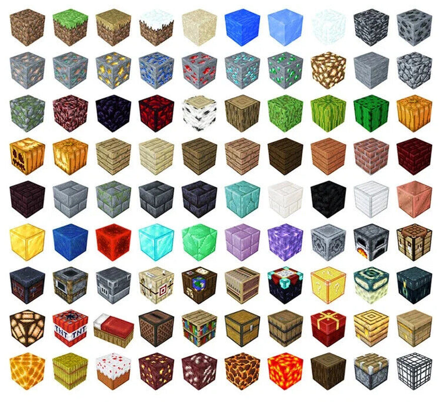 Minecraft Magnetic Building Blocks Set Square Magnet Action Figure Best Kids Toy Gift