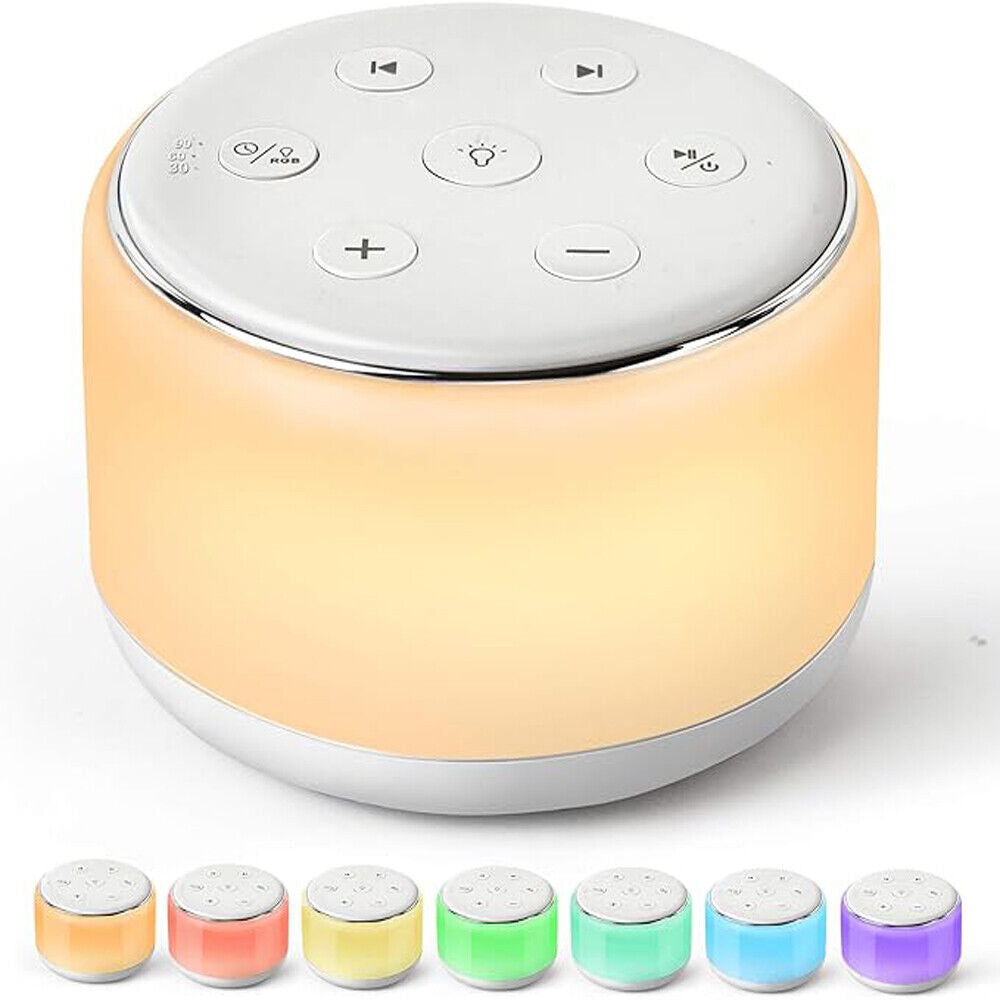 34 Soothing Sounds Maker Noise Machine Baby Sleeping Adults Kids Night Light 
