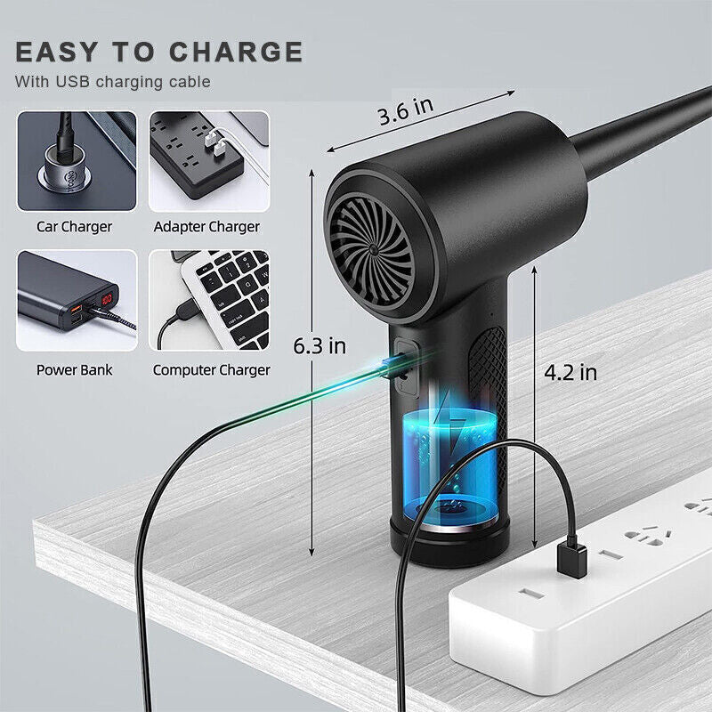 100000RPM Cordless Air Duster Compressed Air Blower Car PC Cleaning Cleaner 