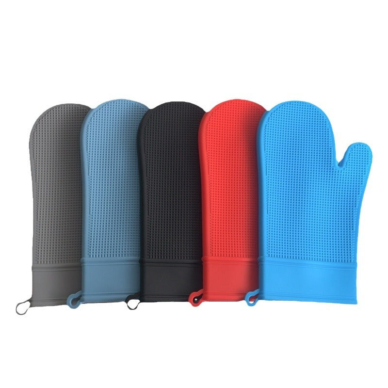 Soft Silicone  Microwave Oven Mitt Set, 7"x12" - Set of 2