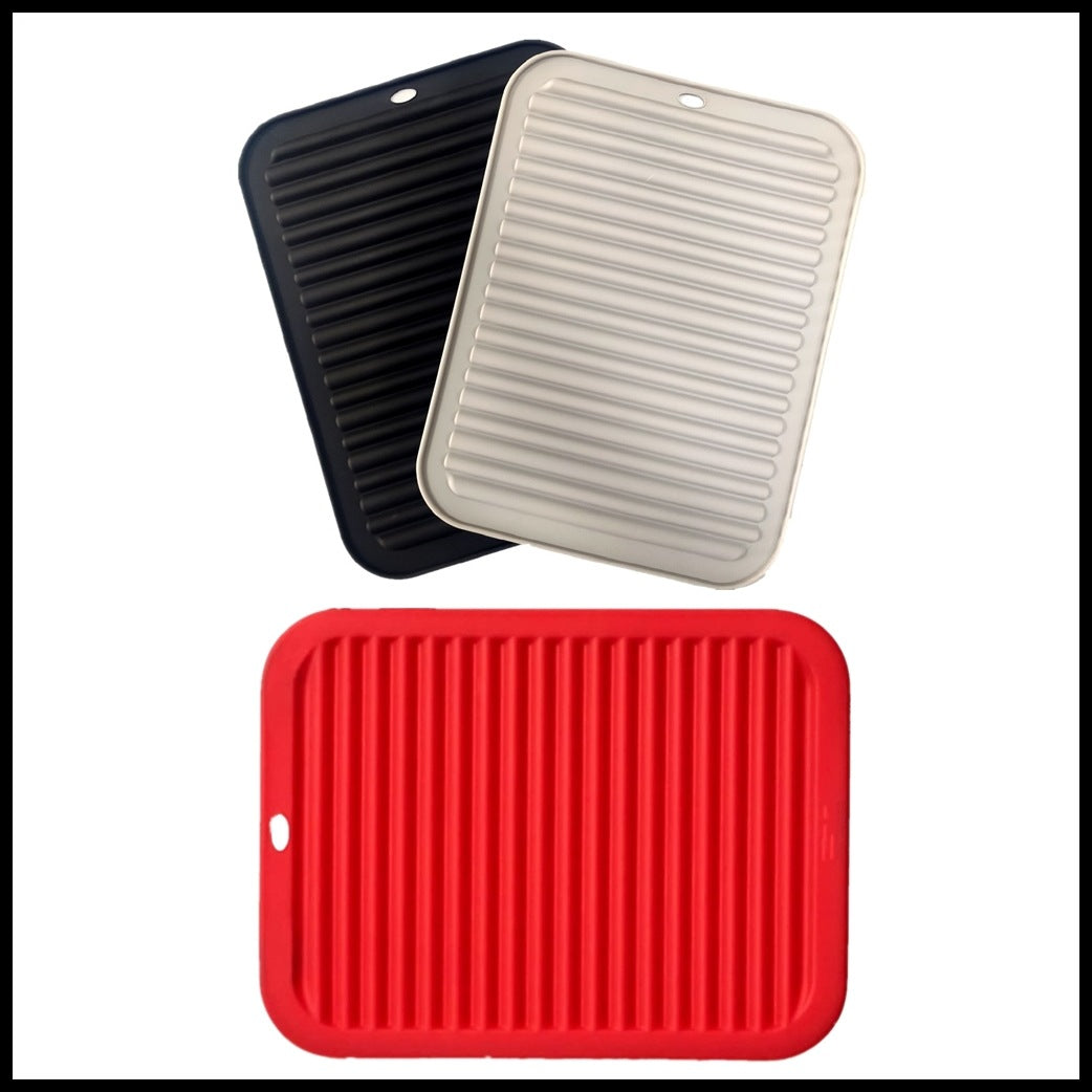Soft Silicone Water Resistant Heat Insulation Mat Pot Holder Set, 9"x12"
