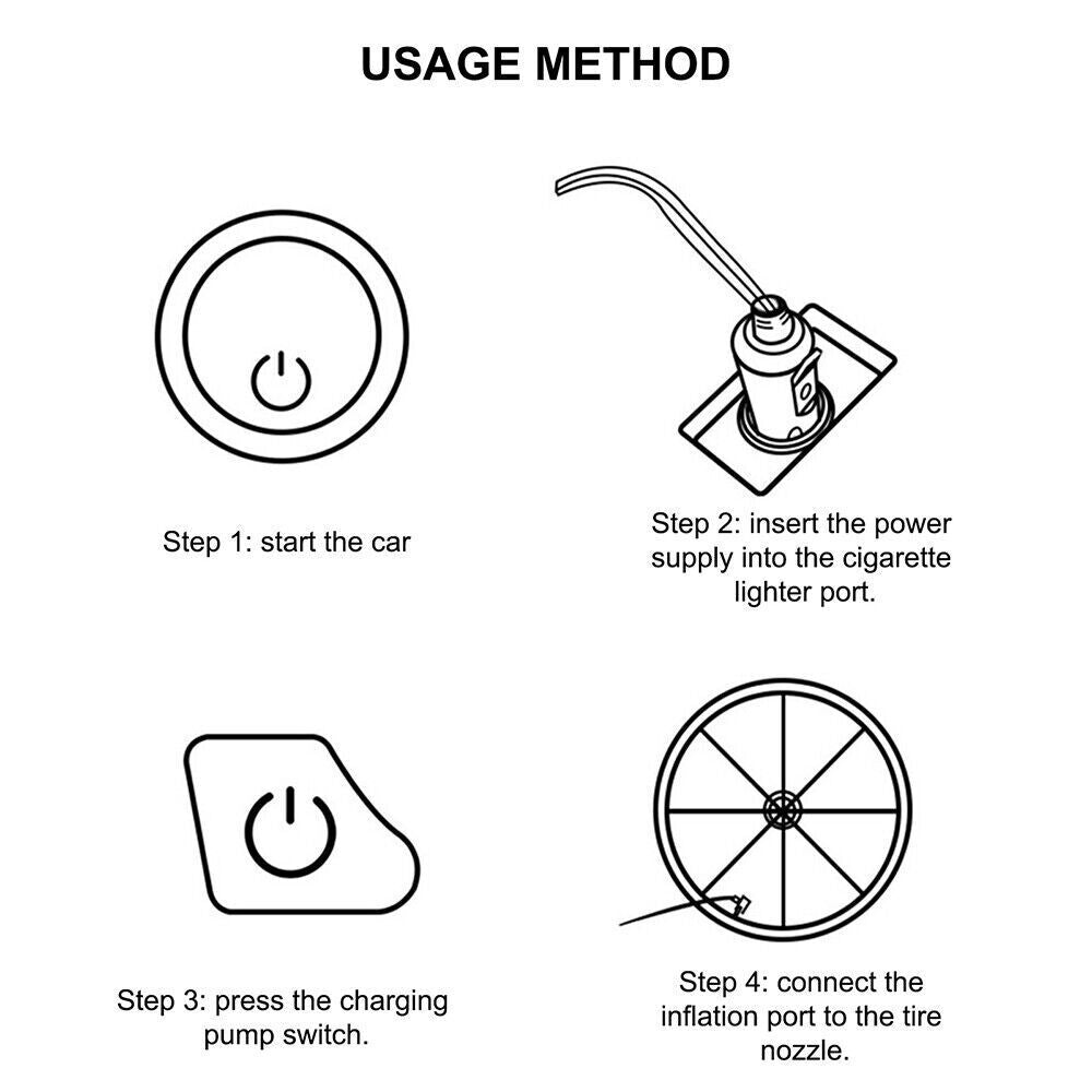 12V 150PSI Car Air Compressor Portable Tyre Deflator Inflator Pump 4WD Car Truck