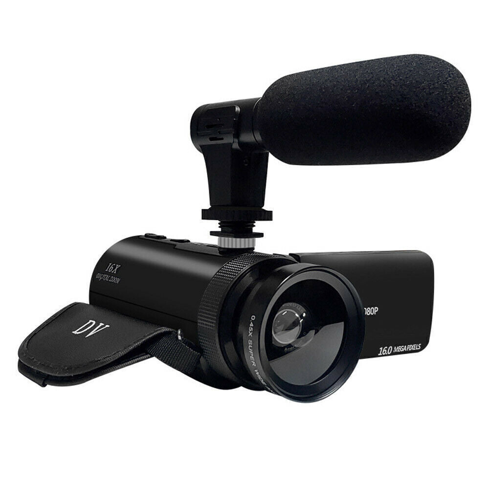 1080P Digital Video Camera Camcorder Youtube Vlogging Recorder W/Microphone
