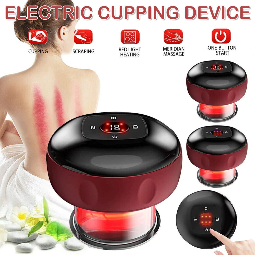 Portable Slimming Massager 12 Levels Electric Cupping Red Light Heating Therapy