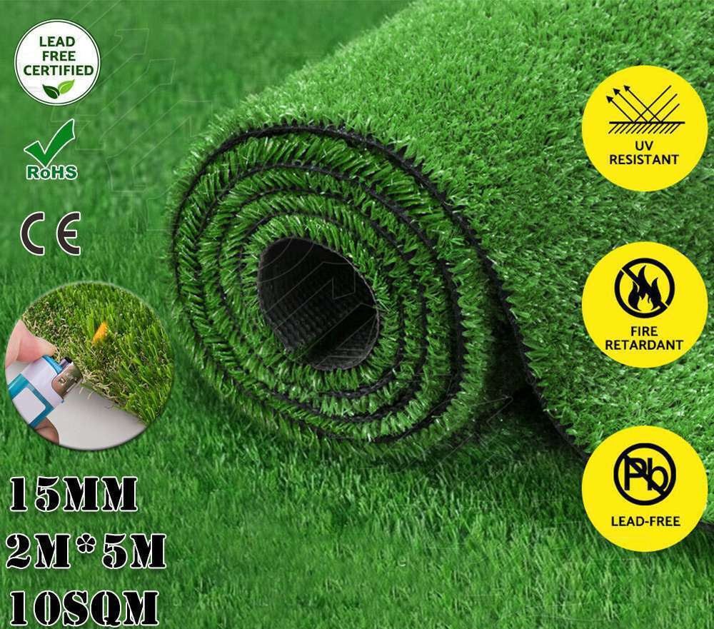10SQM Primeturf Synthetic Grass Artificial Fake Lawn 2 X 5M Turf Plastic Plant
