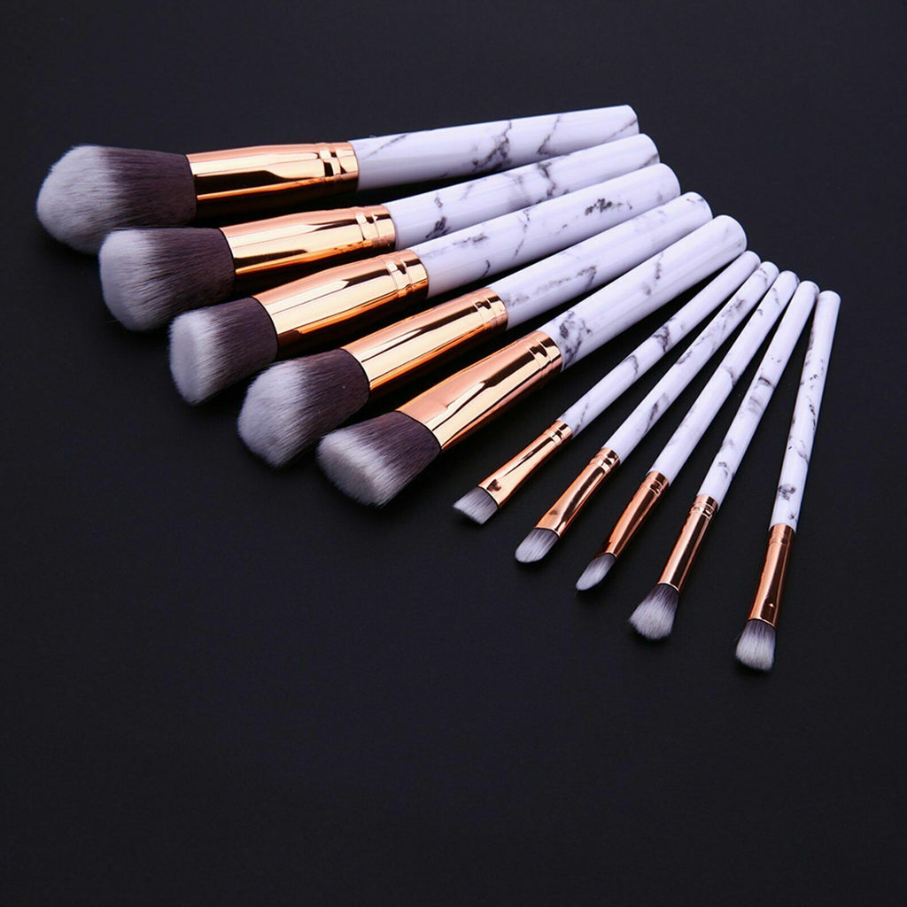 10Pcs Professional Makeup Brush Set Foundation Blusher Cosmetic Make-Up Brushes For Women