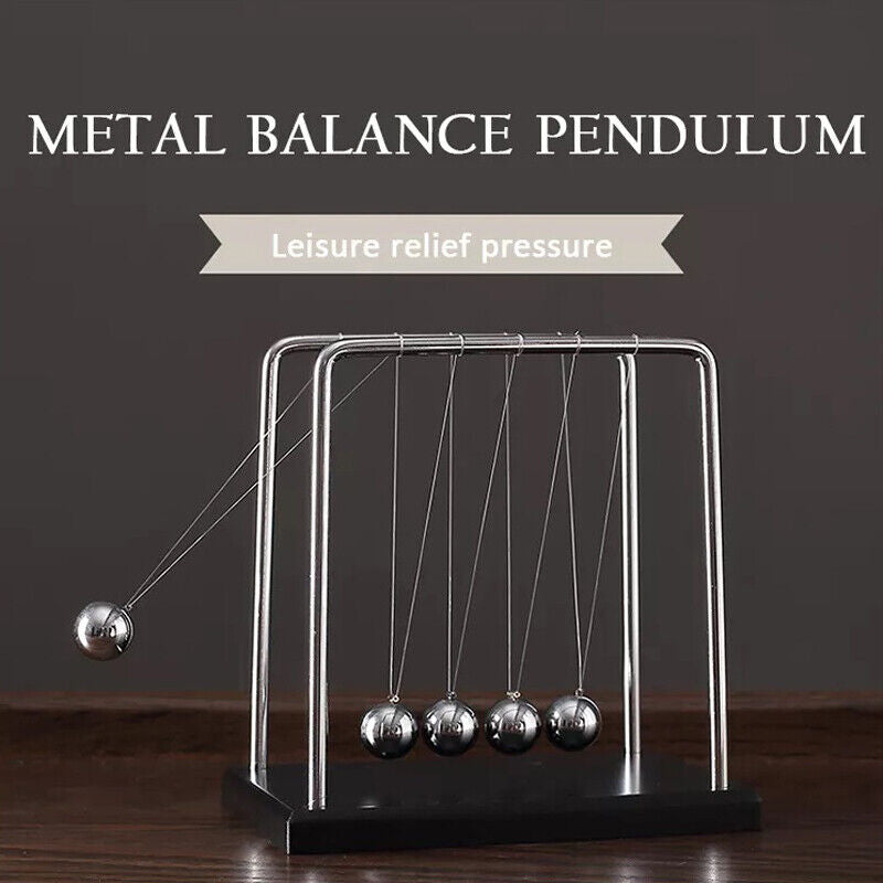 Newton'S Cradle, Desk Ball Stress Toy, Decor Pendulum, Physics Science Ball, AU