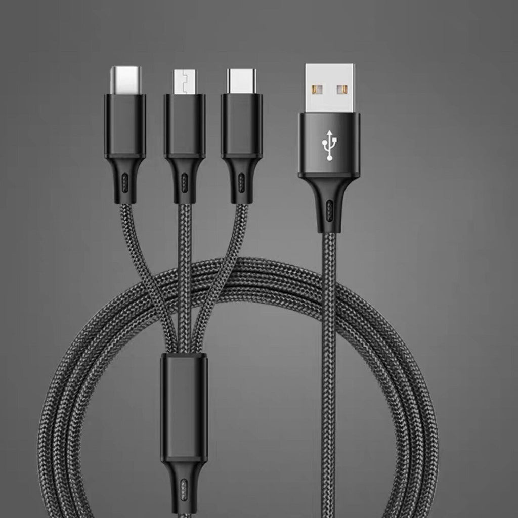 3 in 1 Multi USB Charger Charging Cable for Iphone USB TYPE C Android Micro