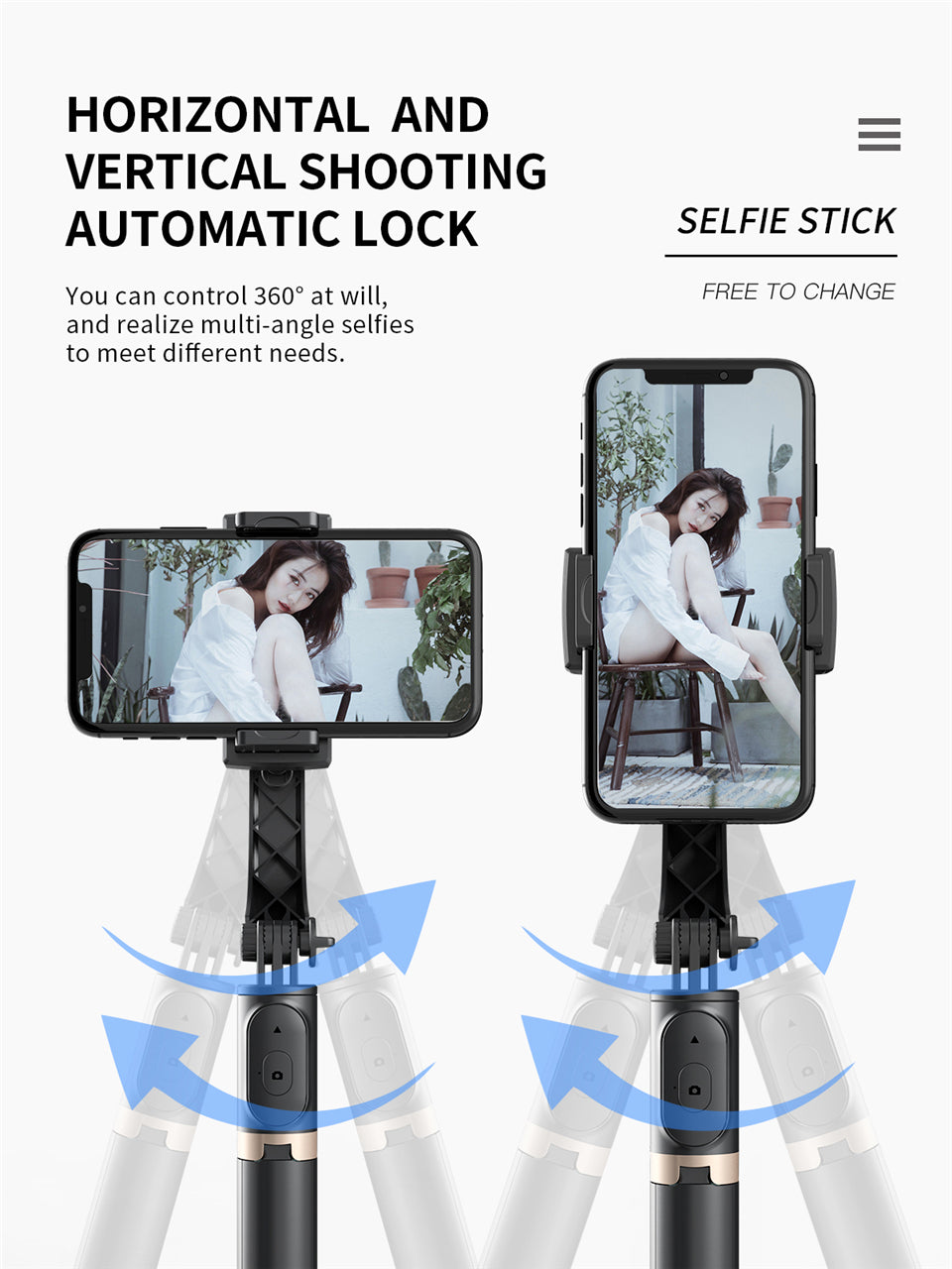 Handheld Foldable Wireless Gimbal Stabilizer Ultimate Smartphone Photography Companion With Anti-Shake Selfie Stick, Bluetooth Remote Control Tripod for Iphone And Andriod
