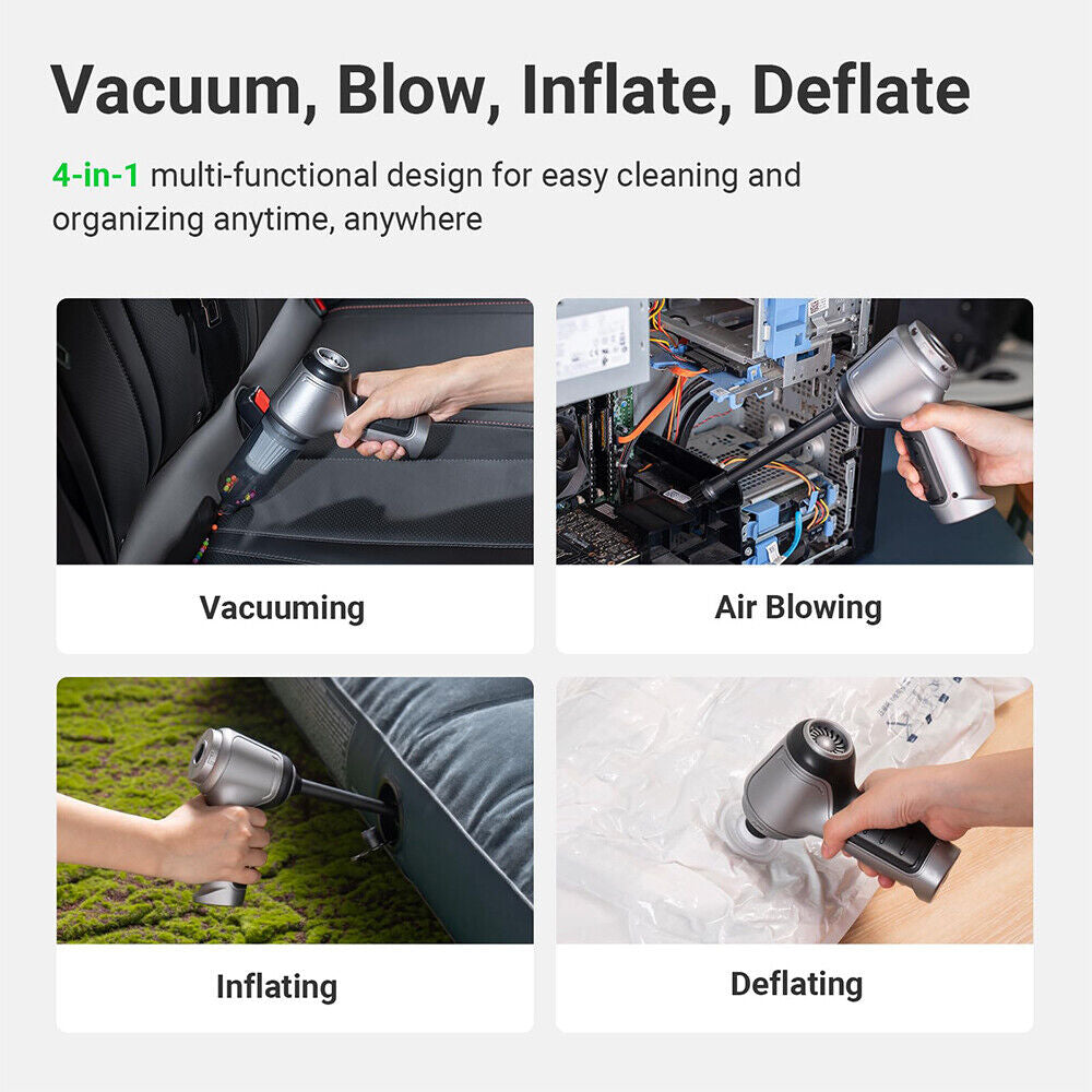 Car Vacuum Cleaner 100000PA Rechargeable Bagless Portable Cordless Handheld