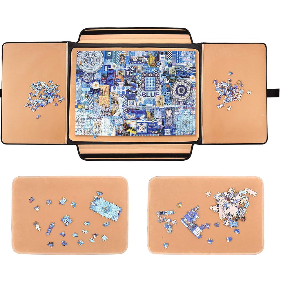 Portable Jigsaw Puzzle Board Mat Holds up to 1000 Pieces Puzzle Surface Holder