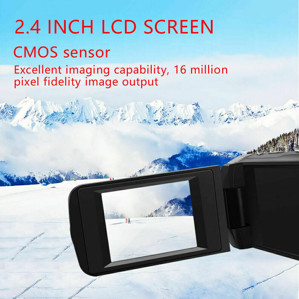 1080P Digital Video Camera Camcorder Youtube Vlogging Recorder W/Microphone