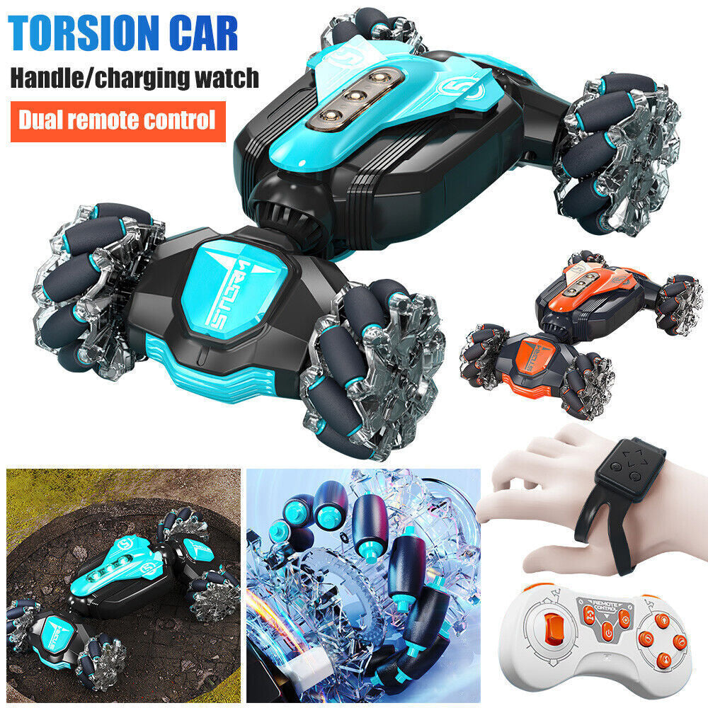 Kids 360° Stunt Car Hand Gesture Sensing RC 4WD Remote Control off Road Toy Gift
