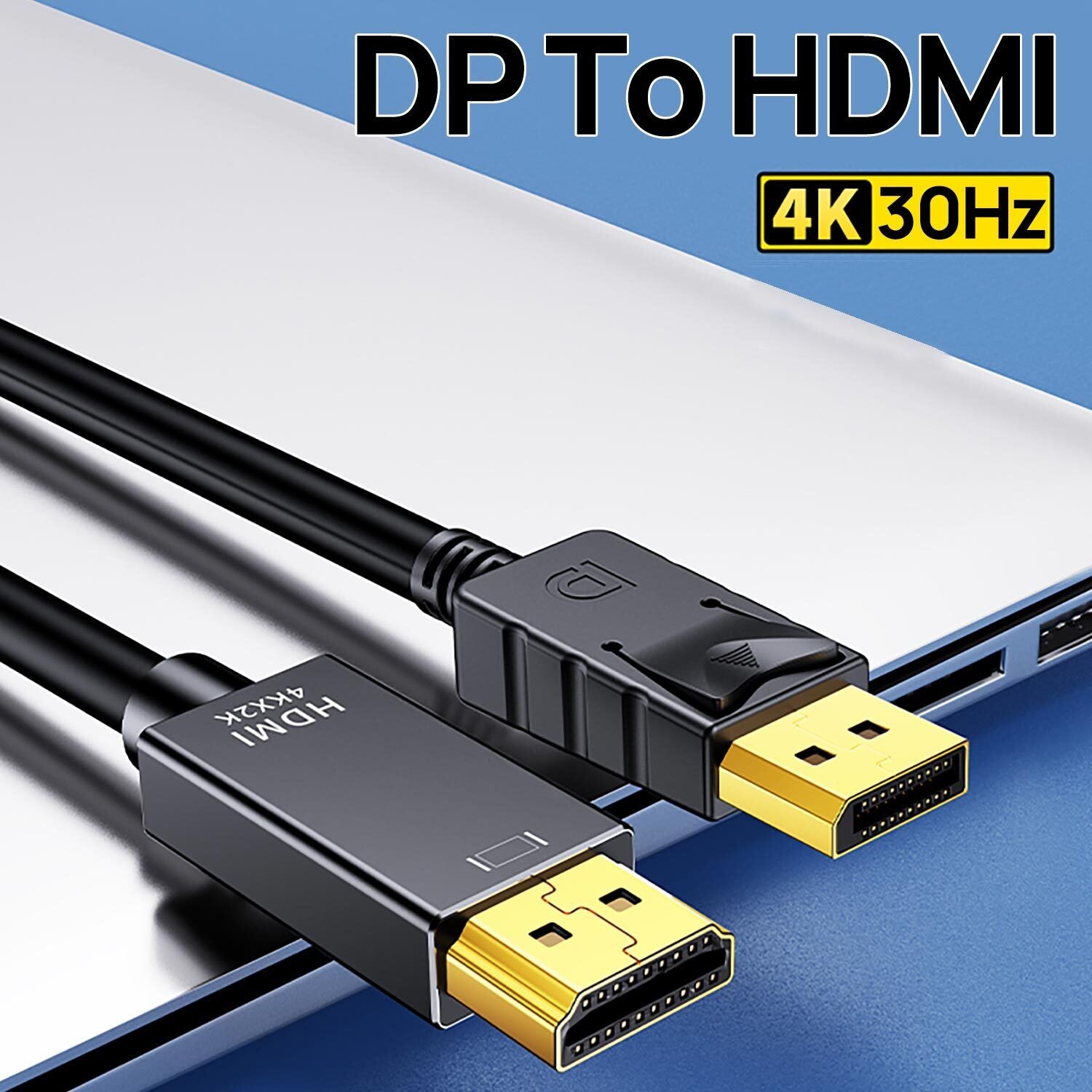 Displayport DP to HDMI Cable Male to Male HD 4K 1080P High Speed Display Port