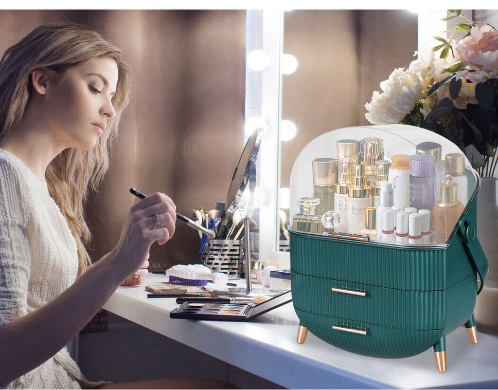 Makeup Case Organiser Cosmetic Carry Storage Box Portable Jewelry Drawer Holder