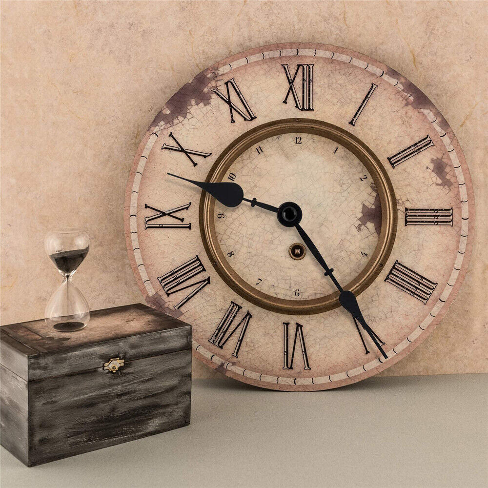12Pcs Wall Clock Quartz Movement Motor Mechanism Long Spindle Hands Repair Kit