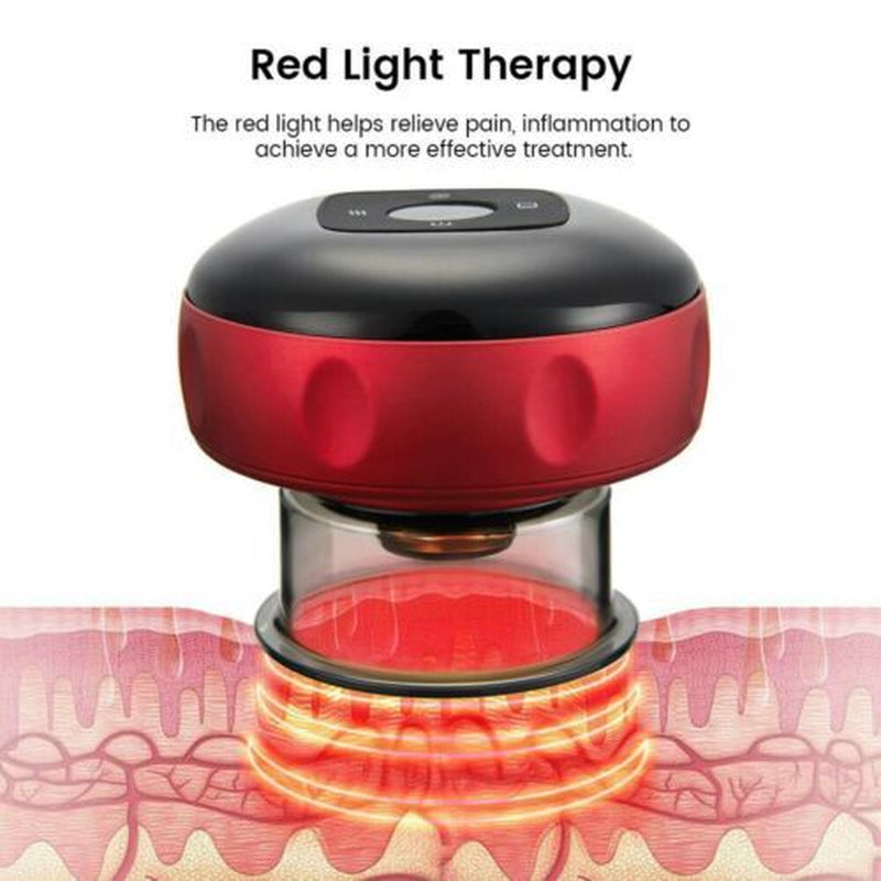 Portable Slimming Massager 12 Levels Electric Cupping Red Light Heating Therapy