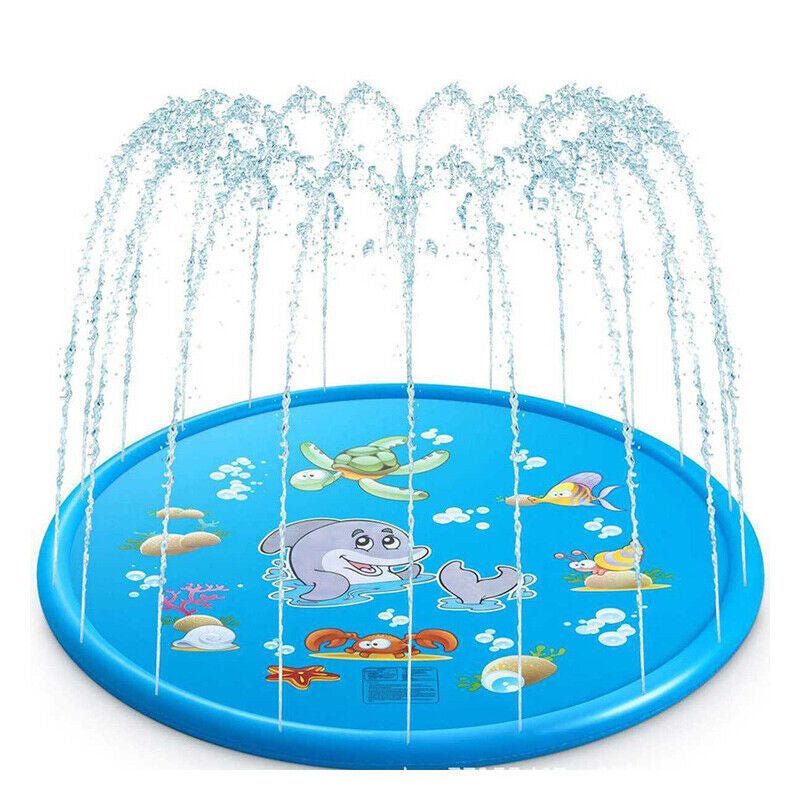 170CM Outdoor Kids Splash Sprinkler Water Play Pad Mat Inflatable Spray Pool Toy