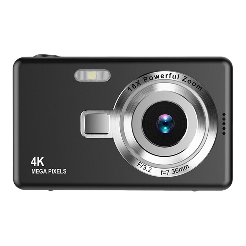 4K HD 1080P Digital Camera 16X Zoom Portable Vlogging Camera 2.4 Inch IPS Screen