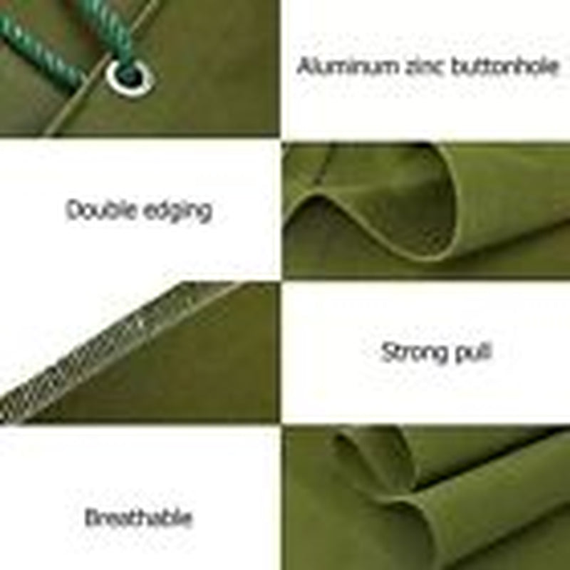 3 Sizes Heavy Duty Canvas Tarp Waterproof Tarpaulin Sun Blocked Dustproof Army