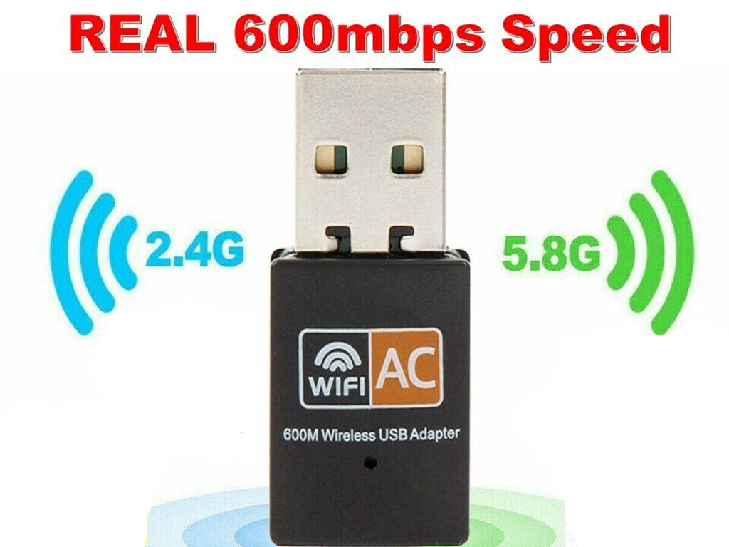 Dual Band 600Mbps USB Wifi Wireless Dongle AC600 Lan Network Receiver USB Adapter 2.4 + 5Ghz