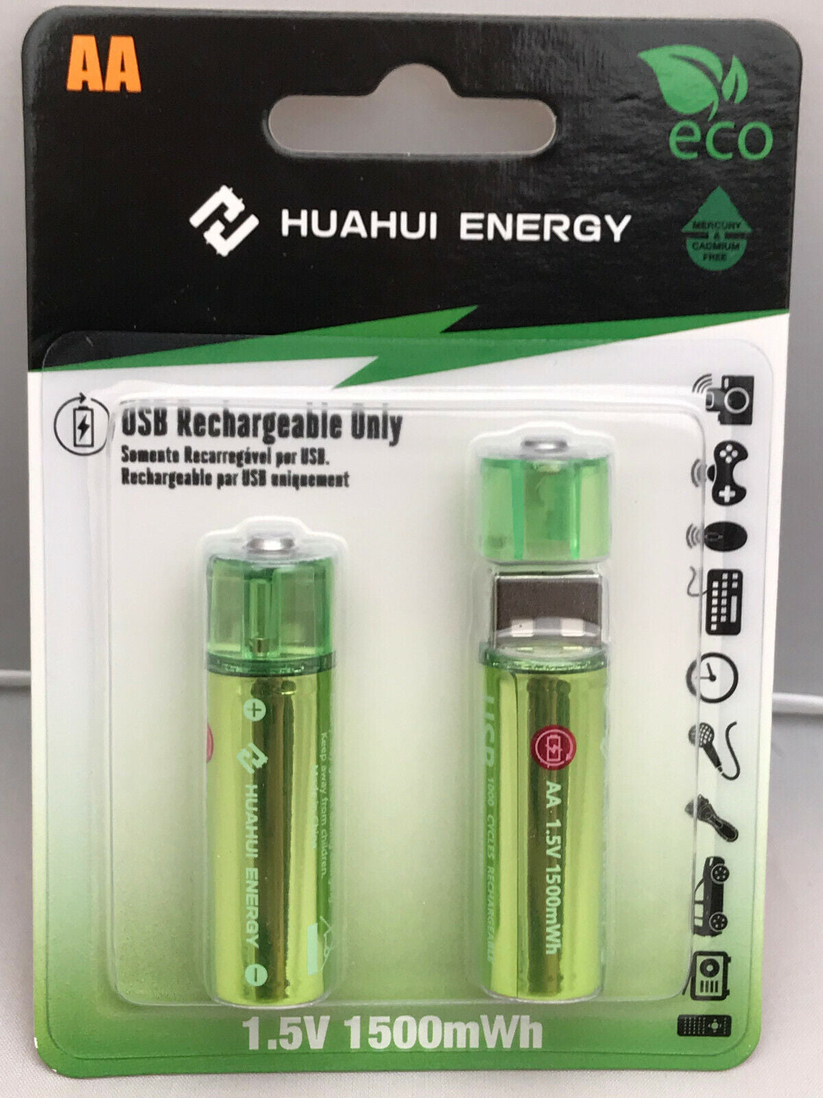 High Quality USB Rechargeable Lithium Battery AA & AAA 2 & 4 Pack
