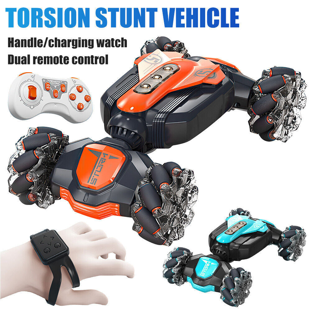 Kids 360° Stunt Car Hand Gesture Sensing RC 4WD Remote Control off Road Toy Gift