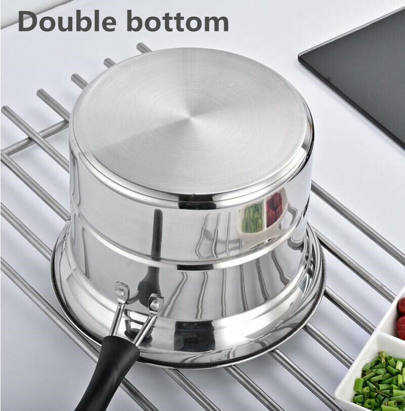 4PCS/SET STAINLESS STEEL CHIP PAN CHIPPAN FRYER POT with LID & BASKET