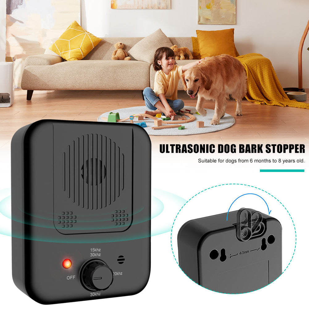 USB Rechargeable Dog Bark Stopper Ultrasonic Anti-Barking Device With 3 Levels Sonic Bark Deterrents 15-30ft Working Distance - Smart Pet Training & Repellent Bark Control Tool