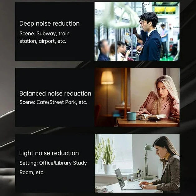 Touch Control Color Smart ANC+ENC  Earphone Interactive LCD Screen Bluetooth 5.3 Headphones True Wireless Earbuds With TWS Active Noise Cancellation IPX5 Waterproof Headsets
