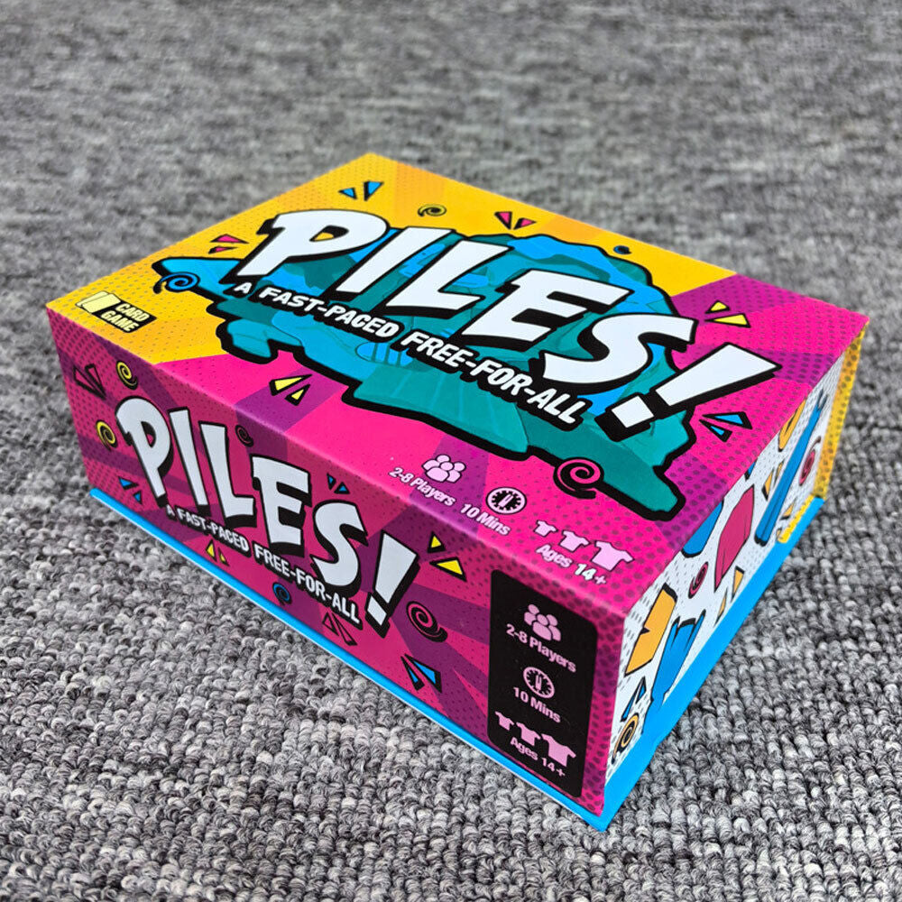 Family Kids Board Game Pilesa Fast-Paced Free-For-All Piles Card Games Age 8+