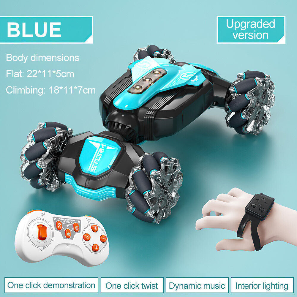 Kids 360° Stunt Car Hand Gesture Sensing RC 4WD Remote Control off Road Toy Gift