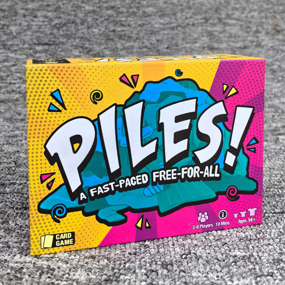 Family Kids Board Game Pilesa Fast-Paced Free-For-All Piles Card Games Age 8+