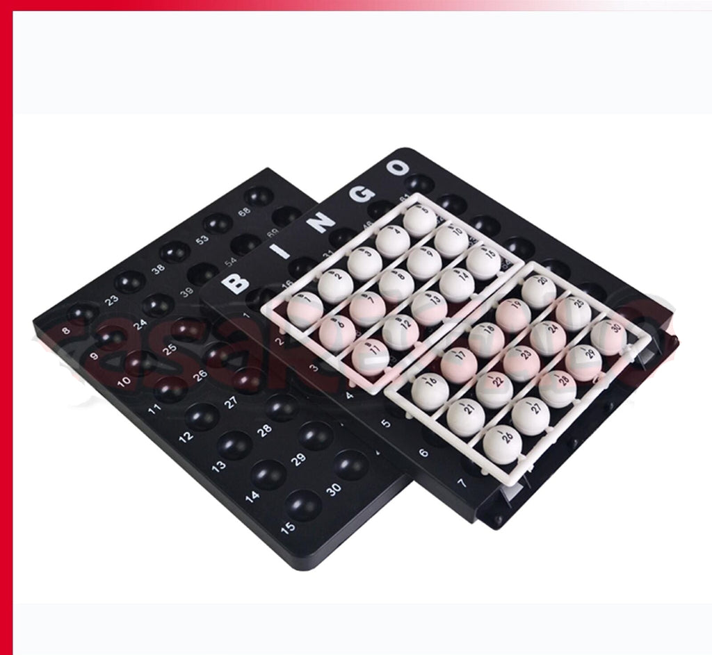 Wire Metal Cage Bingo Game Set 75 Balls Machine Rotary 18 Cards 150 Markers