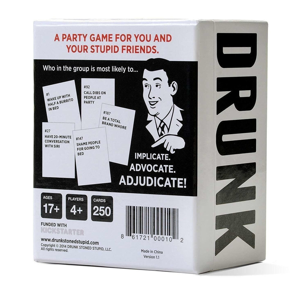 DRUNK STONED or STUPID Game Party Card Games Cards Drinking Game Toy Family
